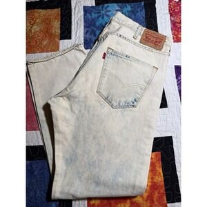 Vintage Levi's 501 Bleach Wash Jeans Button Fly 38x30